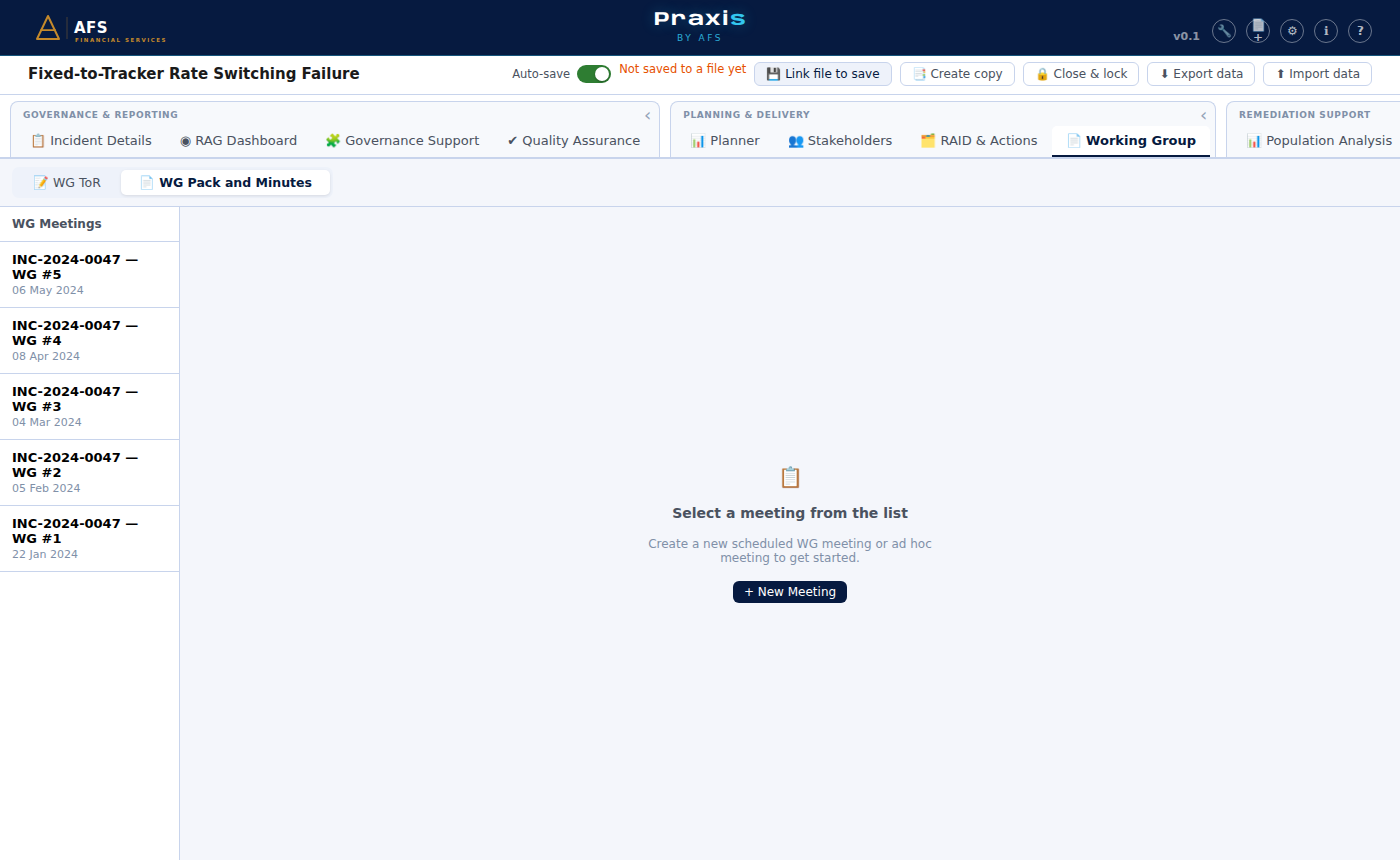 Praxis working group pack